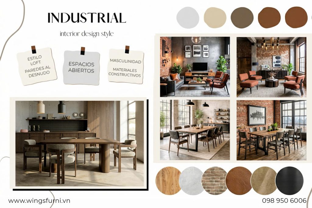 phong cách industrial